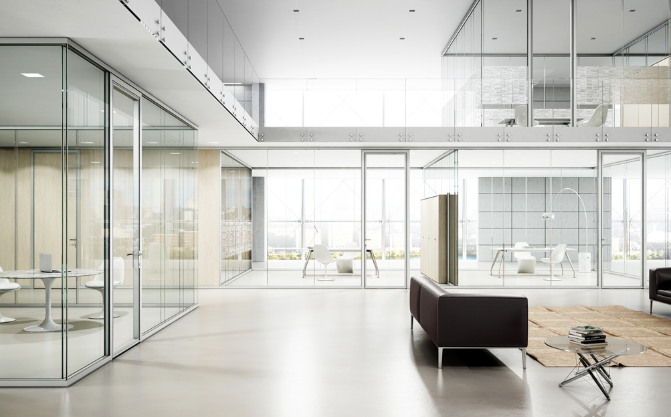 上海办公室装修用透明玻璃的隐私性设计