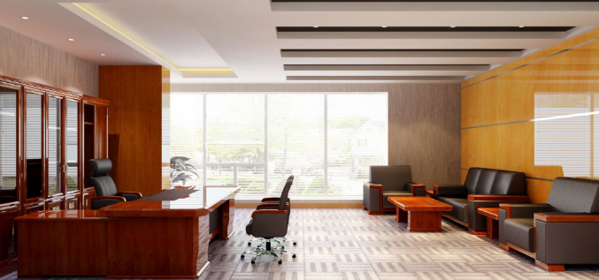 上海办公室装修设计中白色纺布的应用与效果